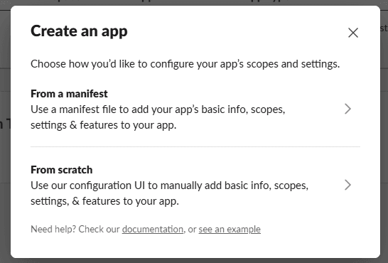 Create an App Dialog
